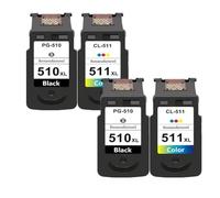 VeloHive Compatible With PG510 CL511 Compatible with PG-510 CL-511 2-pack IP2700 MP240 MP250 MP270 MP280 MP480 MP490 MP492(2Black 2Color)