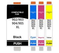 VeloHive Ink Cartridge 905 905XL Compatible With Officejet 6950 Officejet Pro 6960 6970(1SET BK C M Y)