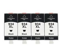 VeloHive Ink Cartridge 934XL 935XL 934 Compatible With Officejet Pro 6812 6830 6815 6835 6230 6820(4 Black)