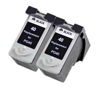 VeloHive Ink Cartridge PG40 CL41 Compatible With IP1600 IP1700 IP1800 MP140 MP450 MP470 Printer(2 Black)
