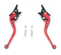 VeloHive Universal Motorcycle Brake Levers Adjustable Aluminum Handlebar Levers Compatible with Motorcycle Models Works with Dirt Bike Fits Compatible with Use with Vehicle Models(Red)