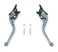 VeloHive Universal Motorcycle Brake Levers Adjustable Aluminum Handlebar Levers Compatible with Motorcycle Models Works with Dirt Bike Fits Compatible with Use with Vehicle Models(Grey)