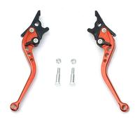VeloHive Universal Motorcycle Brake Levers Adjustable Aluminum Handlebar Levers Compatible with Motorcycle Models Works with Dirt Bike Fits Compatible with Use with Vehicle Models(Orange)