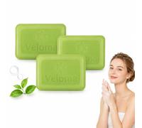 Veloma Soap, Two Pack Body Wash Bars with Gentle Cleansing Foam for Post Workout Showers, Warm Weather, Holidays and Everyday Personal Care (3 SOAP)