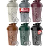 VELOMIX -6 PACK- Shaker Cups for Protein Shakes 20 oz - 6x Wire Whisk | Leak Proof Protein Shaker Bottle for Protein Shakes, Shaker Bottle Pack for Pre & Post Workout, Shaker Cup (Mood Tones)