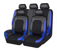 VELOMY 9 Pcs Car Seat Cover,for Nissan Note 2013-2017. PU Leather Front Rear Seat Cover Full Sets Full Surround Waterproof,Car Accessories,A