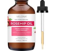 velona Rosehip Oil USDA Certified Organic - 100% Pure and Natural Carrier Oil, Unrefined, Cold Pressed, Hexane Free, Moisturising Face, Hair, Body, Skin Care, Stretch Marks, Scars etc