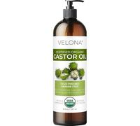 velona USDA Certified Organic Castor Oil - 200 ml | For Hair, Boost Eyelashes, Eyebrows | Cold Pressed, Natural Oil, USP Grade | Hexane Free, Lash Serum, Caster ..