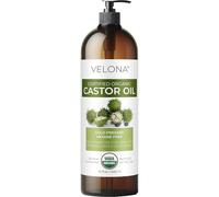 velona - USDA Certified Organic Castor Oil - 32 fl oz | For Hair Growth, Improve Eyelashes & Eyebrows | Anti-Cold Treatment