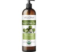 velona USDA Certified Organic Castor Oil - 8 Fl Oz | For Hair Boost Eyelashes Eyebrows | Cold pressed Natural Oil USP Grade | Hexane Free La
