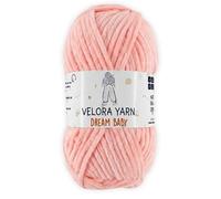 Velora Dream Baby 100% Polyester Chenille Yarn Soft Thick Chunky Yarn Skein 100g 120m, Machine Washable for Knitting&Crochet Blanket, Amigurumi, Scarf, Hat,Sweater,Plushies (Salmon)