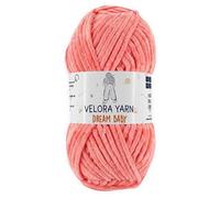 Velora Dream Baby 100% Polyester Chenille Yarn Soft Thick Chunky Yarn Skein 100g 120m, Machine Washable for Knitting&Crochet Blanket, Amigurumi, Scarf, Hat,Sweater,Plushies (Dark Salmon)