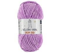 Velora Dream Baby 100% Polyester Chenille Yarn Soft Thick Chunky Yarn Skein 100g 120m, Machine Washable for Knitting&Crochet Blanket, Amigurumi, Scarf, Hat,Sweater,Plushies (Lilac)