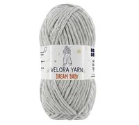Velora Dream Baby 100% Polyester Chenille Yarn Soft Thick Chunky Yarn Skein 100g 120m, Machine Washable for Knitting&Crochet Blanket, Amigurumi, Scarf, Hat,Sweater,Plushies (Gunmetal)