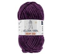 Velora Dream Baby 100% Polyester Chenille Yarn Soft Thick Chunky Yarn Skein 100g 120m, Machine Washable for Knitting&Crochet Blanket, Amigurumi, Scarf, Hat,Sweater,Plushies (Plum)