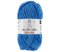 Velora Dream Baby 100% Polyester Chenille Yarn Soft Thick Chunky Yarn Skein 100g 120m, Machine Washable for Knitting&Crochet Blanket, Amigurumi, Scarf, Hat,Sweater,Plushies (Sky Blue)