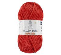 Velora Dream Baby 100% Polyester Chenille Yarn Soft Thick Chunky Yarn Skein 100g 120m, Machine Washable for Knitting&Crochet Blanket, Amigurumi, Scarf, Hat,Sweater,Plushies (Terracotta)