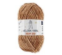 Velora Dream Baby 100% Polyester Chenille Yarn Soft Thick Chunky Yarn Skein 100g 120m, Machine Washable for Knitting&Crochet Blanket, Amigurumi, Scarf, Hat,Sweater,Plushies (Nescafe)