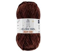 Velora Dream Baby 100% Polyester Chenille Yarn Soft Thick Chunky Yarn Skein 100g 120m, Machine Washable for Knitting&Crochet Blanket, Amigurumi, Scarf, Hat,Sweater,Plushies (Bitter Coffee)
