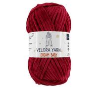 Velora Dream Baby 100% Polyester Chenille Yarn Soft Thick Chunky Yarn Skein 100g 120m, Machine Washable for Knitting&Crochet Blanket, Amigurumi, Scarf, Hat,Sweater,Plushies (Burgundy)