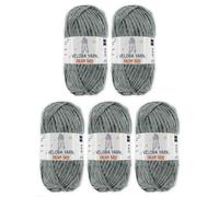 Velora Dream Baby Chenille Yarn Soft Thick Chunky Yarn Skein 100g 120m, Machine Washable for Knitting&Crochet Blanket, Amigurumi, Scarf, Hat,Sweater,Plushies (VY005-Dark Gray, Pack of 5)