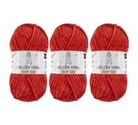 Velora Dream Baby Chenille Yarn Soft Thick Chunky Yarn Skein 100g 120m, Machine Washable for Knitting&Crochet Blanket, Amigurumi, Scarf, Hat,Sweater,Plushies (VY025-Terracotta, Pack of 3)