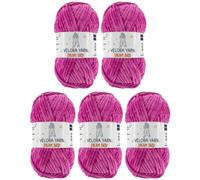 Velora Dream Baby Chenille Yarn Soft Thick Chunky Yarn Skein 100g 120m, Machine Washable for Knitting&Crochet Blanket, Amigurumi, Scarf, Hat,Sweater,Plushies (VY044-Light Fuchsia, Pack of 5)