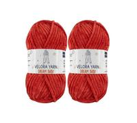 Velora Dream Baby Chenille Yarn Soft Thick Chunky Yarn Skein 100g 120m, Machine Washable for Knitting&Crochet Blanket, Amigurumi, Scarf, Hat,Sweater,Plushies (VY025-Terracotta, Pack of 2)