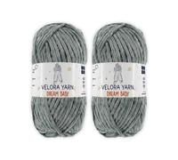 Velora Dream Baby Chenille Yarn Soft Thick Chunky Yarn Skein 100g 120m, Machine Washable for Knitting&Crochet Blanket, Amigurumi, Scarf, Hat,Sweater,Plushies (VY005-Dark Gray, Pack of 2)