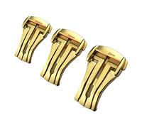 VELORE 16mm 18mm 20mm Black Rose Gold Deployment Watch Buckle For Omega Leather Strap Rubber Band Silver Steel Folding Clasp Gift Tools(Gold 1,16mm)