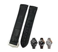 VELORE 20mm 22mm Rubber Nylon Leather Watchband For Omega Seamaster Diver 300 Planet Ocean 600M Seiko Orange Watch Strap(Black black leather,20mm)