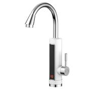 VELORE 3300W 220V Instant Electric Water Heater Faucet - 3S Fast Heat, LED Temp Display, 360° Rotating Kitchen/Bathroom Tap(White)