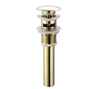 VELORE Brushed Gold Waterfall Basin Faucet, High-Rise Single-Lever Mixer Tap for Bathroom Sinks(L)