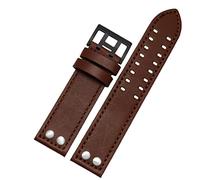 VELORE Leather Watch Strap Bracelet Wrist 20mm 22mm Band For Hamilton Aviation H77755533 H77616533 Genuine Leather Men Watch Band(Red Black,22mm)
