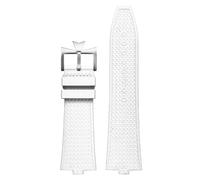 VELORE Senior FKM Fluorine Rubber Watchband For Vacheron Constantin 4500V 5500V 7900 Watch Strap Vc Convex Mouth 7mm Wristwatches Band(White 2)