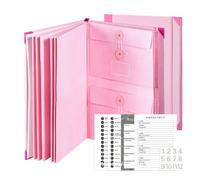 Veloron Life Organizer, Veloron The Folio - Life Organizer, Veloron Folder, Veloron Document Organizer Veloron Organizer The Folio, Life Book (Pink), JZRRSLUHK,