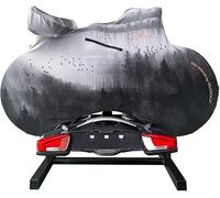 VELOSOCK Mystic Forest MTB & E-Bike Cover - Indoor Storage & Transport | For flat-bar bikes (MTB, hybrid, e-MTB), handlebars to 110 cm. Not for fat bikes. Dirt-resistant, not waterproof.