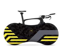 VELOSOCK Yellow Lines Indoor Bike Cover - Dirt-Resistant | Indoor use only - not water-repellent and not waterproof. Fits road, MTB and hybrid. Not for fat bikes.