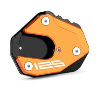 Velospeed Compatible With Duke 125 Duke125 2011-2023 Motorcycle CNC Aluminum Kickstand Side Stand Enlarge Extension Pad duke 125 duke125 Accessories (Black-Orange)