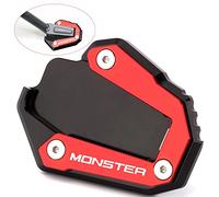 Velospeed For Ducati Monster 937 2021-2022 Monster 821 1200 1200S 2014-2019 Motorcycle CNC Kickstand Foot Side Stand Enlarge Plate Pad Accessories (black-2)