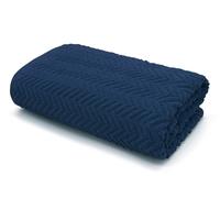 Velosso 100% Cotton Chevron Towels - Navy - Navy - Hand Towel