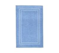 Velosso 100% Cotton Super Soft and Absorbent Bath Mat Shower Mat 50cms x 80cms Hotel Stripe (Blue)