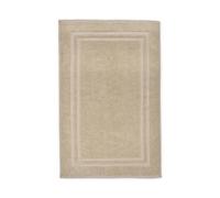 Velosso 100% Cotton Super Soft and Absorbent Bath Mat Shower Mat 50cms x 80cms Hotel Stripe (Natural)