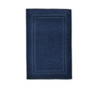 Velosso 100% Cotton Super Soft and Absorbent Bath Mat Shower Mat 50cms x 80cms Hotel Stripe (Navy)
