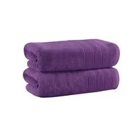 Velosso 2 Pack Hampi Jumbo Bath Sheets Luxuriously Soft, Highly Absorbent 100% Combed Ring Spun Cotton, Oversized Thick Jumbo Bath Sheets 90 x 180 cm, Premium Bath Sheets Spa & Hotel (Purple)
