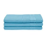 Velosso 3 Pack Large Everyday Kitchen Tea Towel Set, 100% Cotton (Aqua) | Pure Supreme Ring-Spun Cotton, Soft & Absorbent Dish Towels, Ideal as Tea Towels, Dish Cloths & Wipe Cloths