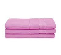 Velosso 3 Pack Large Everyday Kitchen Tea Towel Set, 100% Cotton (Pink) | Pure Supreme Ring-Spun Cotton, Soft & Absorbent Dish Towels, Ideal as Tea Towels, Dish Cloths & Wipe Cloths