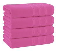 Velosso 4 Pack Deluxe Hand Towels Luxuriously Soft, Highly Absorbent 100% Combed Ring Spun Cotton, Oversized Thick Hand Towels 48 x 80 cm, Premium Hand Towels Spa & Hotel (Magenta Pink)
