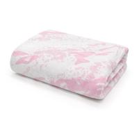 Velosso 4Pc Marble Pattern Cotton Hand And Bath Towel Set Soft & Absorbent Cotton Towels Pink