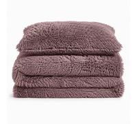 Velosso Alaska Shaggy Faux Fur Warm Duvet Cover & Pillowcover in Pink | Size: Double Velosso Pink Double